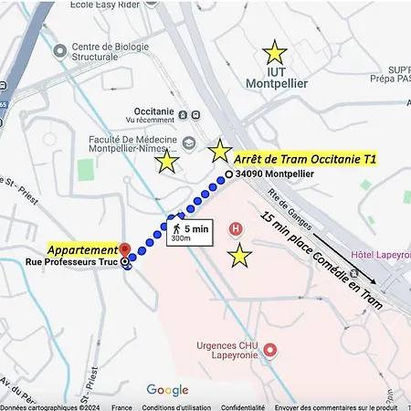 Joli T2 Pour 4 A 5 Personnes Proche De La Fac De Medecine Et A 300M Du Tram 1, Parking Gratuit Appartement Montpellier Buitenkant foto